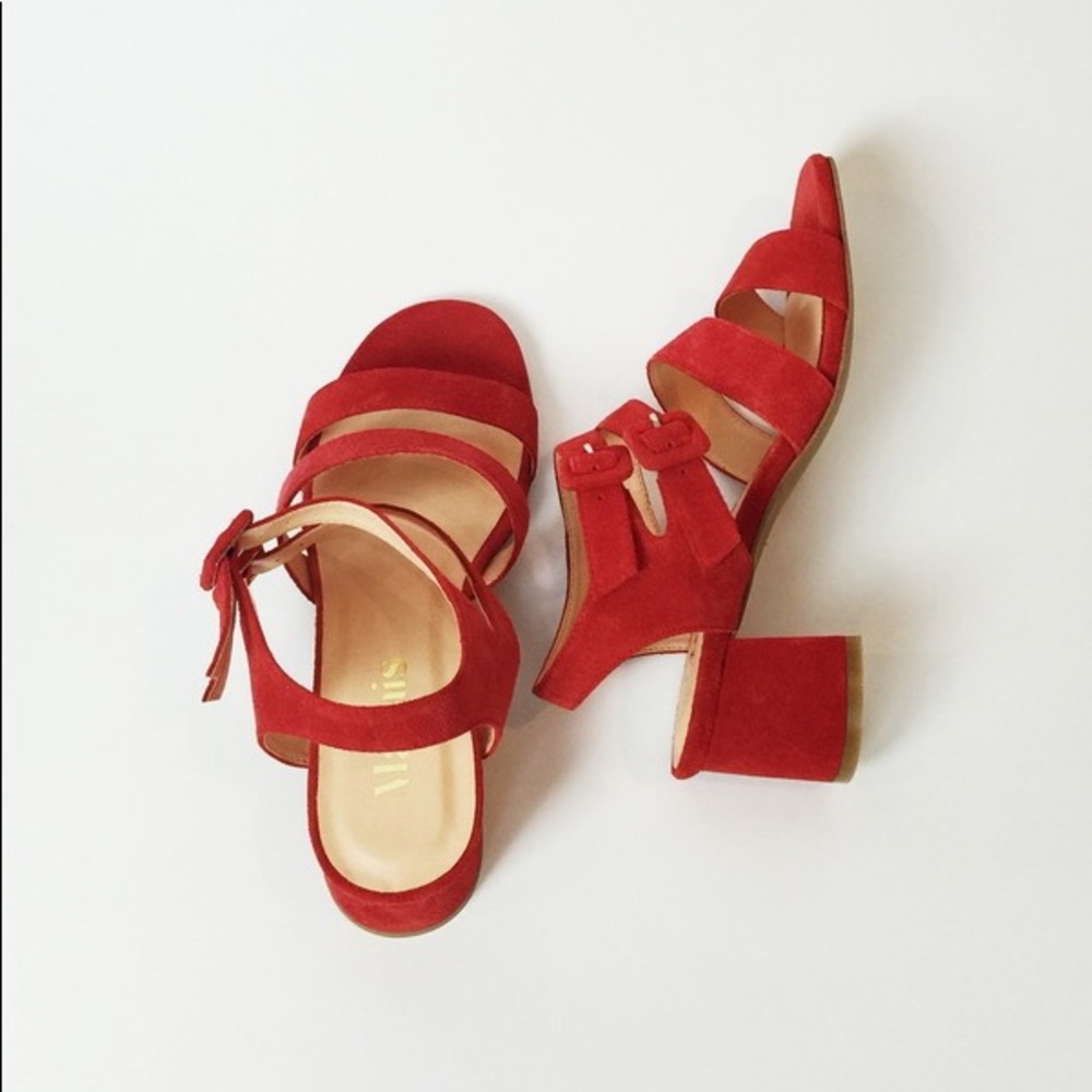 Marais USA Cherry Red Jardin Heel Size 37.5 🍒